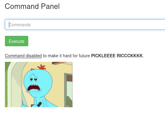 Command Panel showing cat disabled with a Mr. Meeseeks image